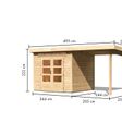 Foto von Karibu Kandern 3 Gartenhaus mit Anbaudach 235 cm (97811)