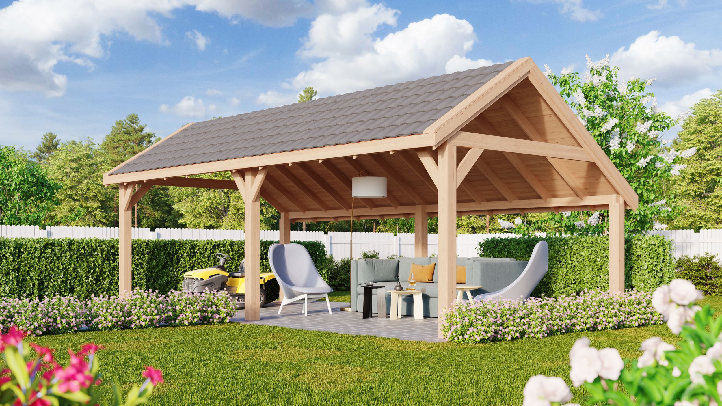 Foto der Kirk and Michaels Douglasien Schuppen mit Satteldach Commodus