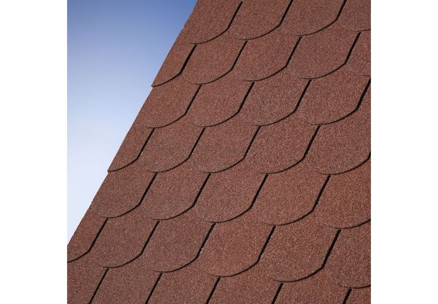 Karibu dakshingles beverstaart 3m2 - rood Foto van Karibu dakshingles beverstaart 3m2 - rood
