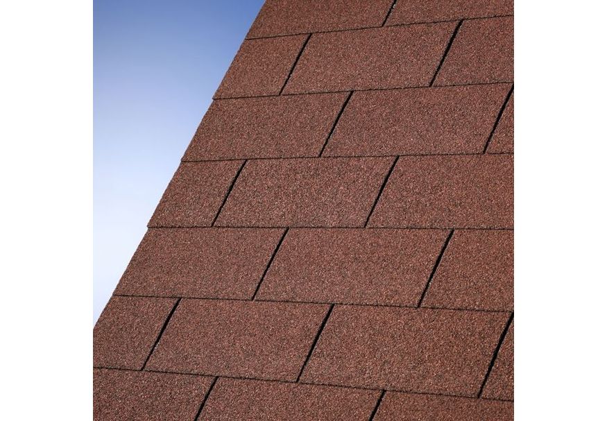 Foto van Karibu dakshingles recht 3m2 - rood