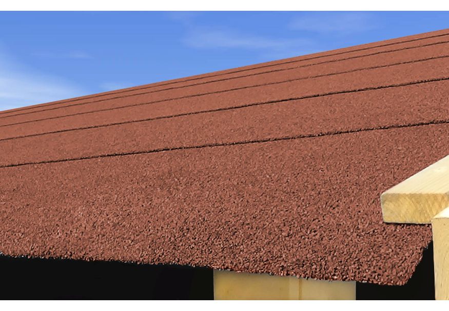 Karibu gratis zelfklevende bitumen rol per 2.5m2 - rood Foto van Karibu gratis zelfklevende bitumen rol per 2.5m2 - rood