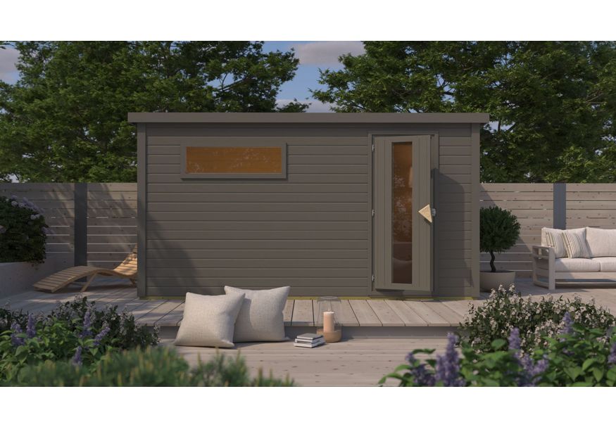 Foto van Karibu buitensauna Hytti 6 - terragrijs (124)