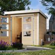 Foto van Karibu tuinhuis Jupiter 2 - Set A - vuren|wit (93408)