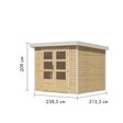 Foto van Karibu tuinhuis Jupiter 3 - Set A - vuren|wit (12288)