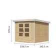 Foto van Karibu tuinhuis Jupiter 3.5 - Set A - vuren|wit (12300)