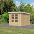 Foto van Karibu tuinhuis Jupiter 3.5 - Set A - vuren|wit (12300)