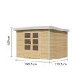 Foto van Karibu tuinhuis Jupiter 4 - Set A - vuren|wit (12312)