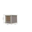Foto van Karibu tuinhuis Jupiter 2 - Set D - watergrijs|wit (93417)