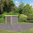 Foto van Karibu tuinhuis Jupiter 2 - Set D - watergrijs|wit (93417)
