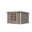Foto van Karibu tuinhuis Jupiter 5 - Set D - watergrijs|wit (12335)