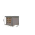 Foto van Karibu tuinhuis Jupiter 2 - Set D - watergrijs|grijsaluminium (12287)
