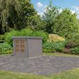 Foto van Karibu tuinhuis Jupiter 2 - Set D - watergrijs|grijsaluminium (12287)