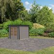 Foto van Karibu tuinhuis Jupiter 2 - Set D - watergrijs|antraciet (93419)