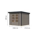 Foto van Karibu tuinhuis Jupiter 3 - Set D - watergrijs|antraciet (12299)