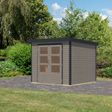 Foto van Karibu tuinhuis Jupiter 3 - Set D - watergrijs|antraciet (12299)