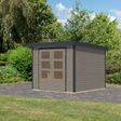 Foto van Karibu tuinhuis Jupiter 3.5 - Set D - watergrijs|antraciet (12311)