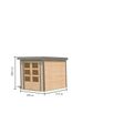 Foto van Karibu tuinhuis Jupiter 2 - Set A - vuren|grijsaluminium (12284)