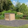 Foto van Karibu tuinhuis Jupiter 2 - Set A - vuren|grijsaluminium (12284)