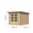 Foto van Karibu tuinhuis Jupiter 3.5 - Set A - vuren|grijsaluminium (12301)