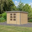 Foto van Karibu tuinhuis Jupiter 4 - Set A - vuren|grijsaluminium (12313)