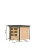 Foto van Karibu tuinhuis Jupiter 2 - Set A - vuren|antraciet (93410)