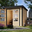 Foto van Karibu tuinhuis Jupiter 2 - Set A - vuren|antraciet (93410)
