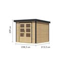 Foto van Karibu tuinhuis Jupiter 3 - Set A - vuren|antraciet (12290)