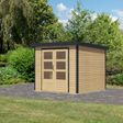 Foto van Karibu tuinhuis Jupiter 3 - Set A - vuren|antraciet (12290)