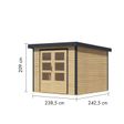 Foto van Karibu tuinhuis Jupiter 3.5 - Set A - vuren|antraciet (12302)