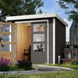 Foto van Karibu tuinhuis Jupiter 2 - Set B - terragrijs|wit (93411)