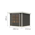 Foto van Karibu tuinhuis Jupiter 3 - Set B - terragrijs|wit (12291)