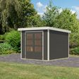 Foto van Karibu tuinhuis Jupiter 3.5 - Set B - terragrijs|wit (12303)