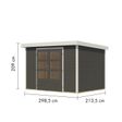 Foto van Karibu tuinhuis Jupiter 4 - Set B - terragrijs|wit (12315)
