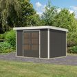 Foto van Karibu tuinhuis Jupiter 4 - Set B - terragrijs|wit (12315)