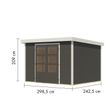 Foto van Karibu tuinhuis Jupiter 5 - Set B - terragrijs|wit (12329)