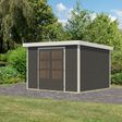 Foto van Karibu tuinhuis Jupiter 5 - Set B - terragrijs|wit (12329)