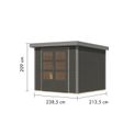 Foto van Karibu tuinhuis Jupiter 3 - Set B - terragrijs|grijsaluminium (12292)