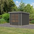 Foto van Karibu tuinhuis Jupiter 3 - Set B - terragrijs|grijsaluminium (12292)