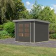 Foto van Karibu tuinhuis Jupiter 3.5 - Set B - terragrijs|grijsaluminium (12304)