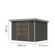 Foto van Karibu tuinhuis Jupiter 4 - Set B - terragrijs|grijsaluminium (12316)