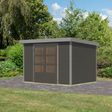 Foto van Karibu tuinhuis Jupiter 4 - Set B - terragrijs|grijsaluminium (12316)