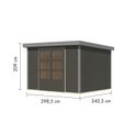 Foto van Karibu tuinhuis Jupiter 5 - Set B - terragrijs|grijsaluminium (12330)
