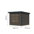 Foto van Karibu tuinhuis Jupiter 3 - Set B - terragrijs|antraciet (12293)