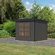 Foto van Karibu tuinhuis Jupiter 3 - Set B - terragrijs|antraciet (12293)