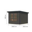 Foto van Karibu tuinhuis Jupiter 3.5 - Set B - terragrijs|antraciet (12305)