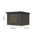 Foto van Karibu tuinhuis Jupiter 4 - Set B - terragrijs|antraciet (12317)