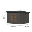 Foto van Karibu tuinhuis Jupiter 5 - Set B - terragrijs|antraciet (12331)
