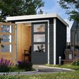 Foto van Karibu tuinhuis Jupiter 2 - Set C - antraciet|wit (93414)