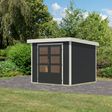 Foto van Karibu tuinhuis Jupiter 3 - Set C - antraciet|wit (12294)