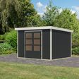 Foto van Karibu tuinhuis Jupiter 5 - Set C - antraciet|wit (12332)